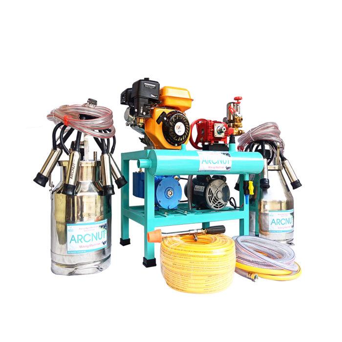 Arcnut Milking Machine with Cleaning Pump Two Bucket
